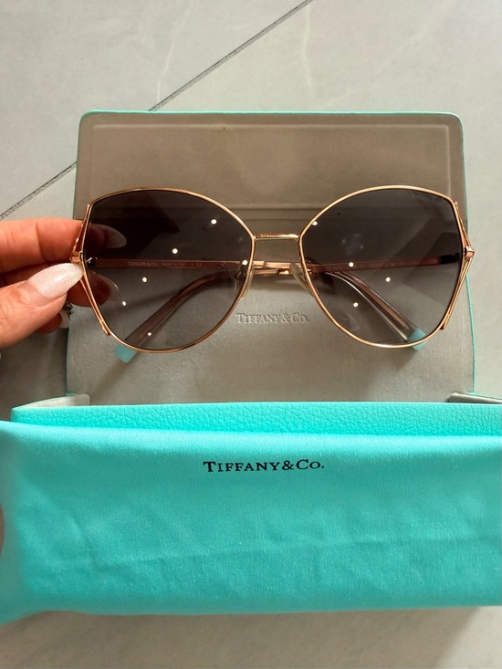 Tiffany & Co. Accessories - Tiffany & Co. Rose Gold Frame Sunglasses with Brown Lenses